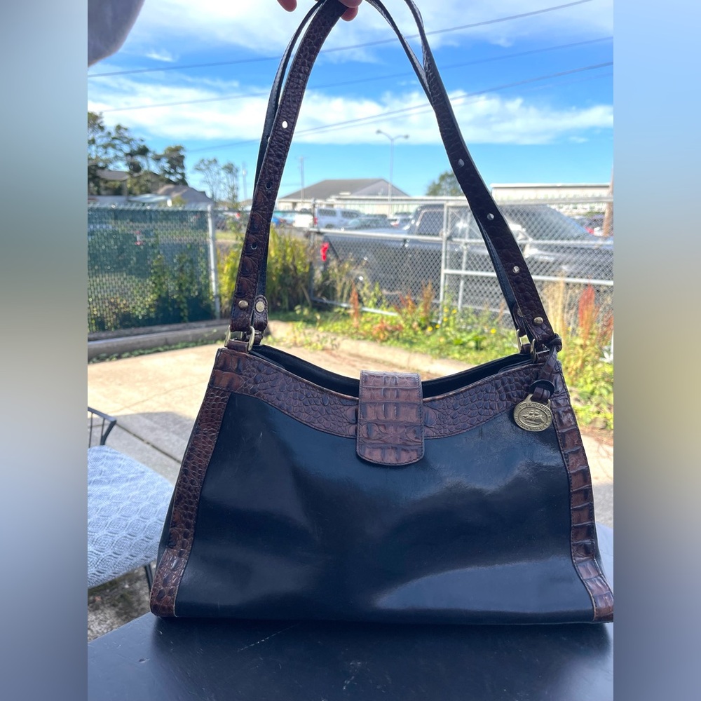 Brahmin VGC Madelyn Tuscan Hobo Shoulder Bag Crocodile Leather